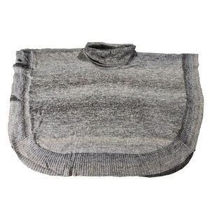 Leo & Nicole Women's Lg Cape Sweater Poncho Brown & Grey Gradient Med Snap Close